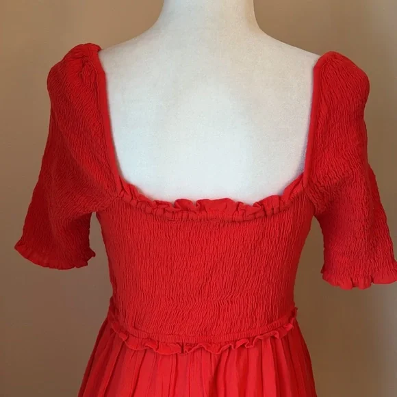 Free People Sunshine Season Midi Dress Red - Picture 9 of 16